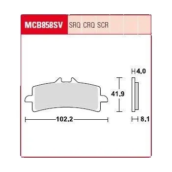 Auto-moto BRZDOVÉ DESTIČKY CARBON RACE MCB858CRQ