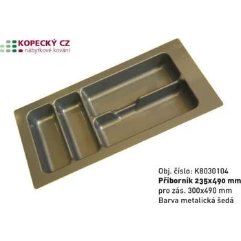 Příborník do zásuvky příborník do zásuvky DESIGNO DISTANC 300/450mm šedý