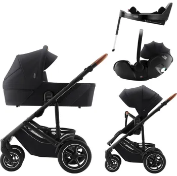 Kočárek Britax Römer SET 4v1 Smile 5Z + hl. korba + autosedačka Baby-Safe PRO + Vario Base 5Z, Galaxy Black