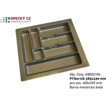 Organizace kuchyně příborník 385x490mm pro zás. 450x490mm šedý