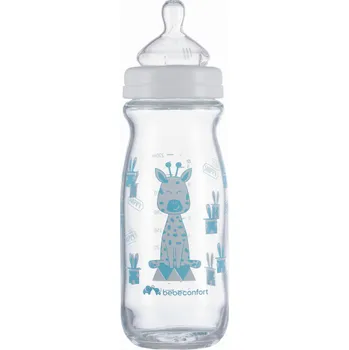 Bebeconfort Kojenecká láhev Emotion Glass 270ml 0-12m White