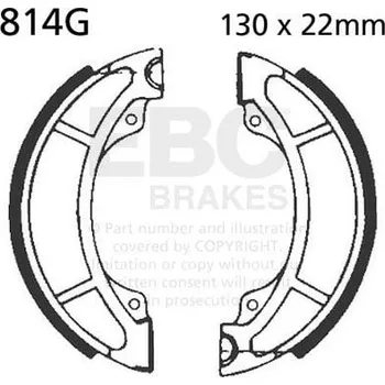 Brzda pro motocykl BRZDOVÉ ČELISTI S DRÁŽKAMI 814G