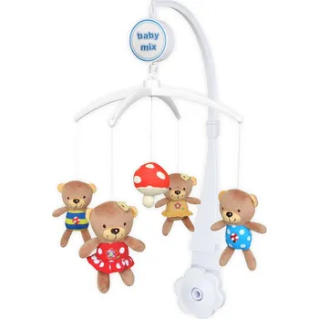 Kolotoč nad postýlku Kolotoč nad postýlku Baby Mix Medvídci s muchomůrkou