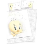 HERDING FLANEL BIO Povlečení do postýlky Looney Tunes Tweety Bio Bavlna Flanel, 100/135, 40/60 cm