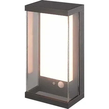 Nástěnné svítidlo Šedé LED nástěnné solární svítidlo s pohybovým čidlem 0,5W IP54 - LED Solution - 23033 - 23033