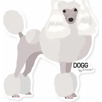Samolepící dekorace DOGG Samolepka Pudl - tělo