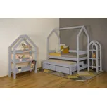 MAXIDO Dětská postel Snílek s přistýlkou a šuplíky 180x80 šedá (Český výrobek)