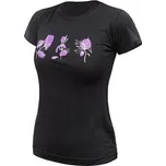 SENSOR Merino Air Bloom - Dámské funkční triko kr.rukáv Barva: Černá, Velikost: XL