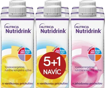 Speciální výživa Nutricia Nutridrink balíček 5+1 tetrapak 6x 200 ml