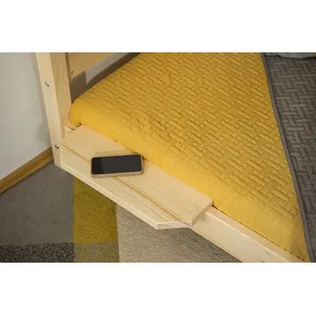 Příslušenství pro dětskou postel a kolébku Závěsná police k posteli Zkosená (Česká výroba - masivní dřevo)