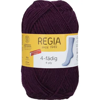 Příze Regia 4-Ply Uni 1055 Lilková 210m/50g (Ponožková příze Regia Uni 4-Ply 1055 Aubergine)