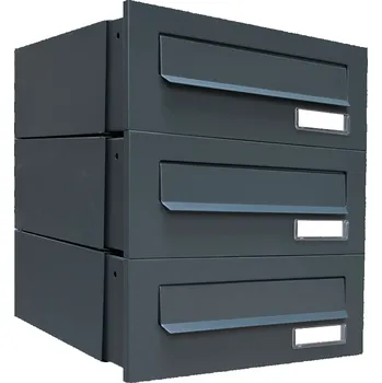 Poštovní schránka Poštovní schránka rovná k zazdění do sloupku ANTRACIT 3x Varianta: základní