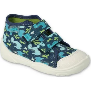 Chlapecké tenisky Tenisky plátěnky kecky Befado 212P076 DINO suchý zip modré velikost: 23