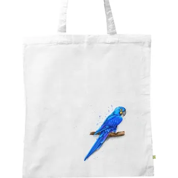 Nákupní taška BIO plátěná taška s potiskem Ara hyacintový - taška