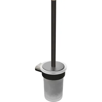 Mýdlenka SAT Wc štětka SAT Simply R PVD PVD gun metal/mléčné sklo SATDSIMR37GM SATDSIMR37GM