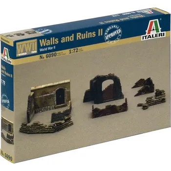 Plastikový model Italeri Model Kit doplňky 6090 - WALLS AND RUINS II (1:72)