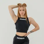 NEBBIA Dámské tílko Crop Top Gym Therapy Black M černá