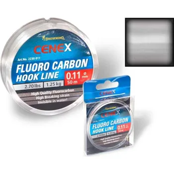 Feeder fluorocarbon Cenex Hook line - průhledný 50m 0,13mm / 1,60kg