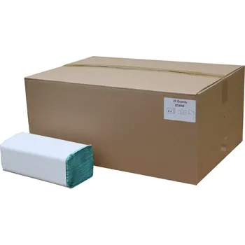 Papírový ručník Linteo ZZ Papírové ručníky skládané 1 vrstva zelené 20ks karton