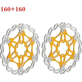 Brzda na kolo Plovoucí kotoučové brzdy pro horská a silniční kola - 2PC 160-160mm zlato