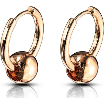 Náušnice Steel Edge Kruhové náušnice z chirurgické oceli 3542 Barva: Rose gold