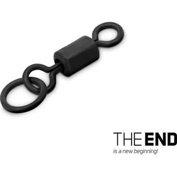 Kaprařský obratlík s kroužkem Delphin THE END Ring Swivel / 10ks|4 / 28 kg