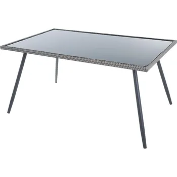 Zahradní sestava Zahradní stůl AKÁCIE z technoratanu se skleněnou deskou