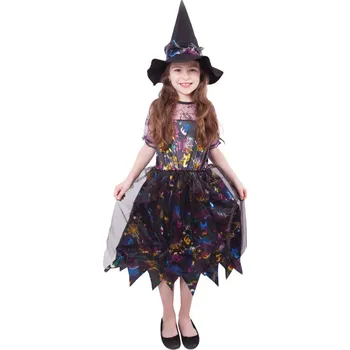 Karnevalový kostým Dětský set - pro dívky - čarodějnický, barevný M