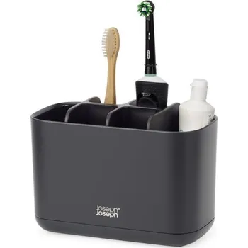 Velký kelímek na zubní kartáčky v matné černé barvě Joseph Joseph EasyStore™ Matt Black