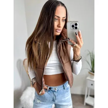 Dámská vesta Dámská croptop vesta chocco , VELIKOST UNI ( XS, S, M )