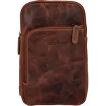Kožený crossbody batůžek hnědý - Greenwood Awelaos hnědá