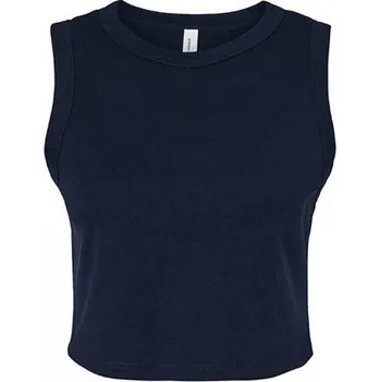 Bella+Canvas Pružné crop top tílko s hlubokými průramky Barva: Modrá námořní tmavá, Velikost: M BL1013