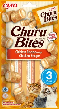 Pamlsek pro kočku Inaba Churu Cat Bites Chicken Wraps Chicken Recipe 3x 10 g