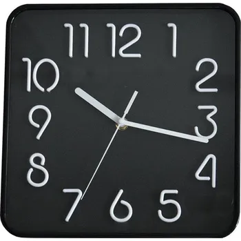 hodiny nástěnné 25,3x25,3cm,3D ciferník,PH,sklo,kov ČER