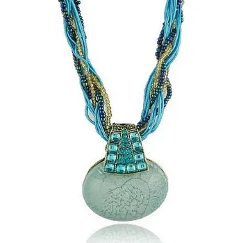 Náhrdelník Amparo Miranda® Náhrdelník Aztec N1202, Barva tyrkysová