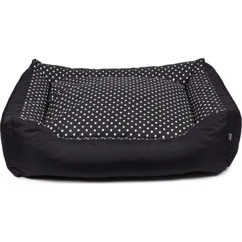 Pelíšek pro psa Iridog Pelech pro psa ZIPPY 2v1 no.3 černý puntík v24 x d75 x š60 cm