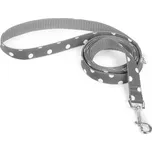Iridog Vodítko pro psa TWISTIE šedé puntíkem d 150 cm x š 2 cm