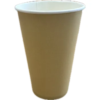 Jednorázové nádobí Kelímek na kávu 400ml papírový hnědý (cena za 50ks)