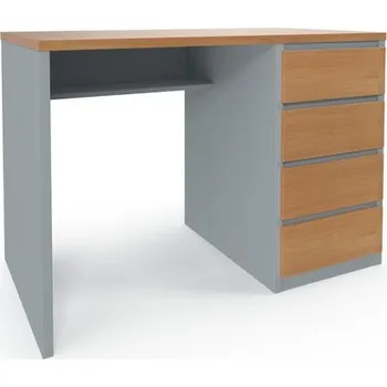 Psací stůl Viva 2 Kancelářský stůl Viva s pravými zásuvkami, 110 x 76 x 60 cm, buk/šedý