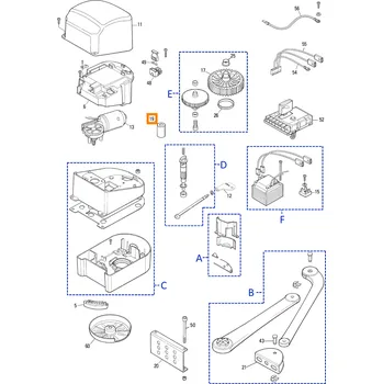 Pohon brány Nice PMD0728.4610 objímka převodovky POP drive
