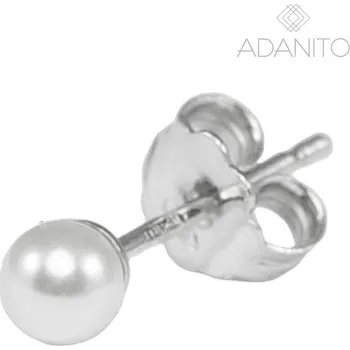 Náušnice Stříbrná náušnice kusovka s říční perlou