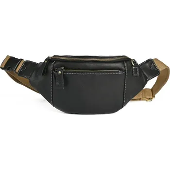 Pánská kožená taška přes hruď NW697 Barva (Varianta): Černá