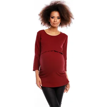 Dámský svetr PeeKaBoo Dámský těhotenský svetr Cheen bordó S/M