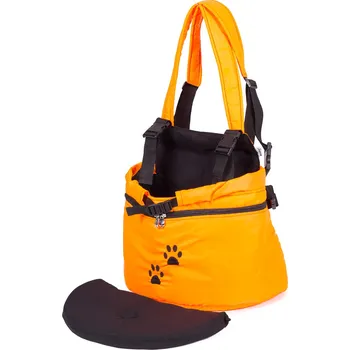 Psí batoh Iridog Batoh na psa 2v1 ZIPPY no.1 šusťák oranžový tlapky v22 x d26 x š17 cm