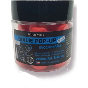 Boilies KS Fish Boilie Pop-up 18mm ovocný nářez