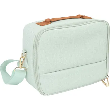 Ochrana fotoaparátu a videokamery Dámská fotobrašna pro Canon Nikon Pentax Olympus Sony - zelená se zlatými prvky