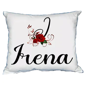 Dekorativní polštářek Polštář s dámským jménem IRENA Vínový (polštářek dámské jméno )