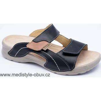 Dámská zdravotní obuv MEDISTYLE TRIXI 2T-T16 pantofel ČERNÝ, ČERNÁ - 38