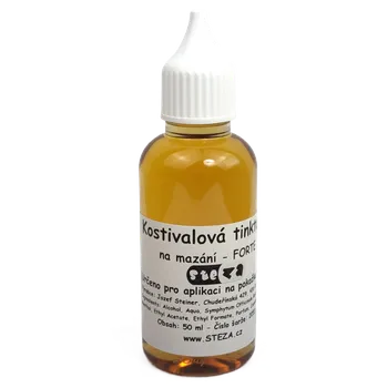Bylinná léčivá mast STEZA - Kostivalová tinktura na mazání - FORTE 10x 50 ml. + 1ks navíc dárek ! (Kostival na mazání)