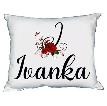 Dekorativní polštářek Polštář s dámským jménem IVANKA Černý (polštářek dámské jméno )